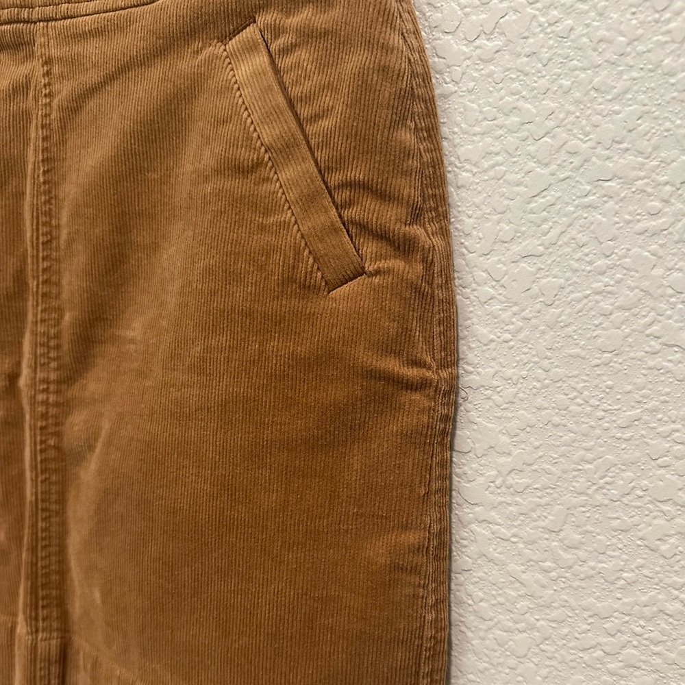 Ann Taylor LOFT Corduroy Mini Skirt Copper-Brown Women's Size 0 - Picture 3 of 6